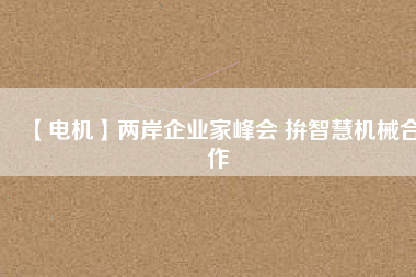 【電機(jī)】兩岸企業(yè)家峰會 拚智慧機(jī)械合作 - TECO東元電機(jī) | 變頻器·伺服電機(jī)·減速機(jī)·電機(jī)解決方案